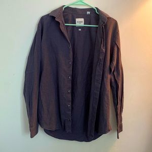 Ben Sherman Plaid Button Down, Black, Size Small, Skinny/Slim Fit